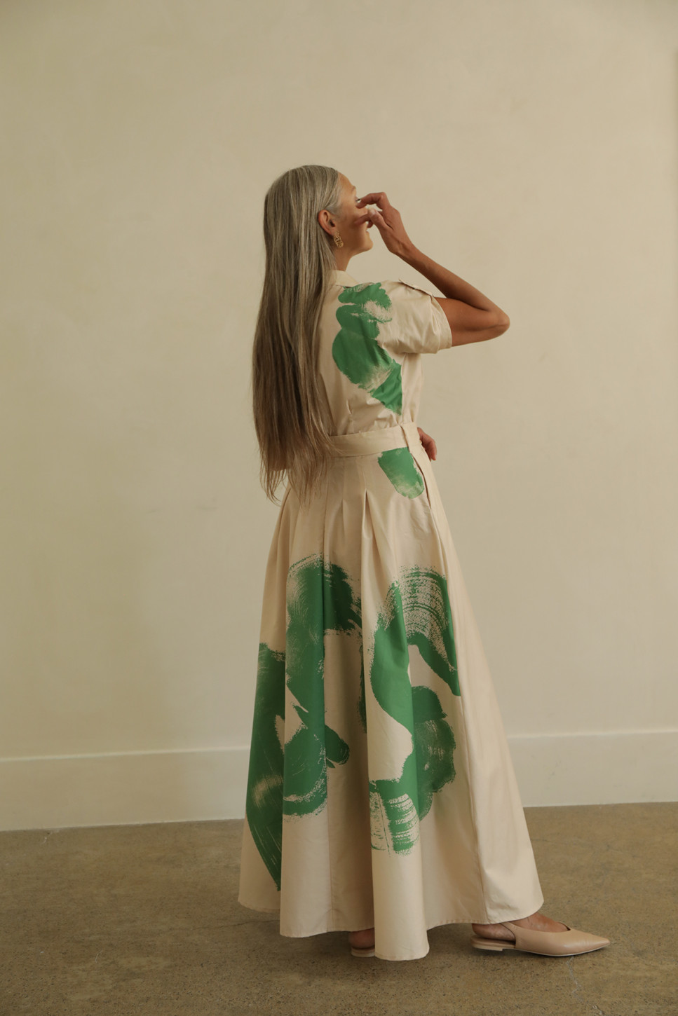 THE SHIORI IN GREEN - MAXI COTTON DRESS 