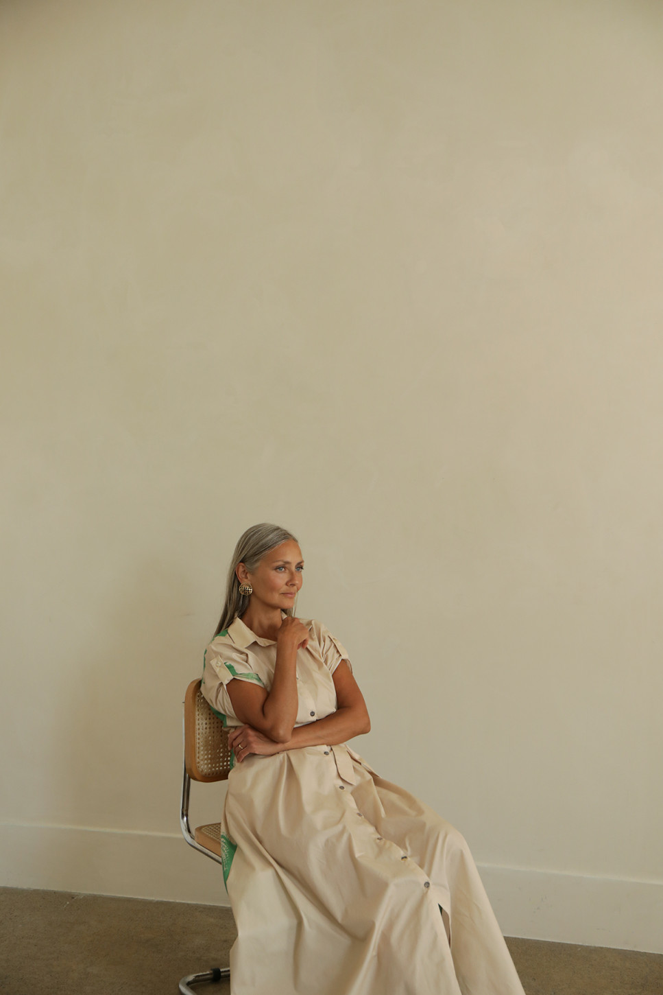 THE SHIORI IN GREEN - MAXI COTTON DRESS 